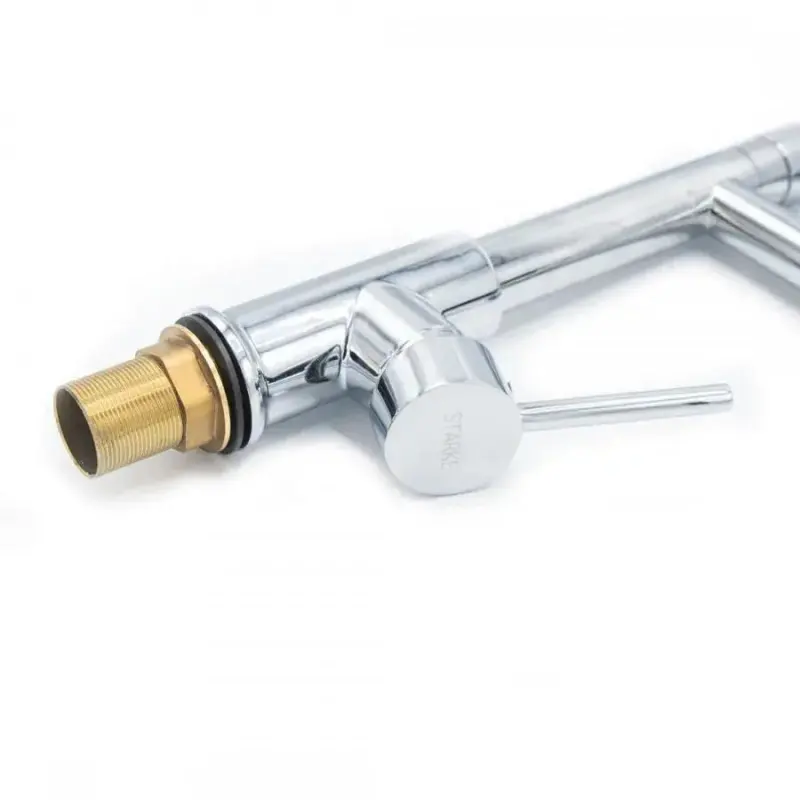 Previzualizare 3: Baterie Bucatarie cu Dus Extractibil, Inox si Alama Crom, YD/301