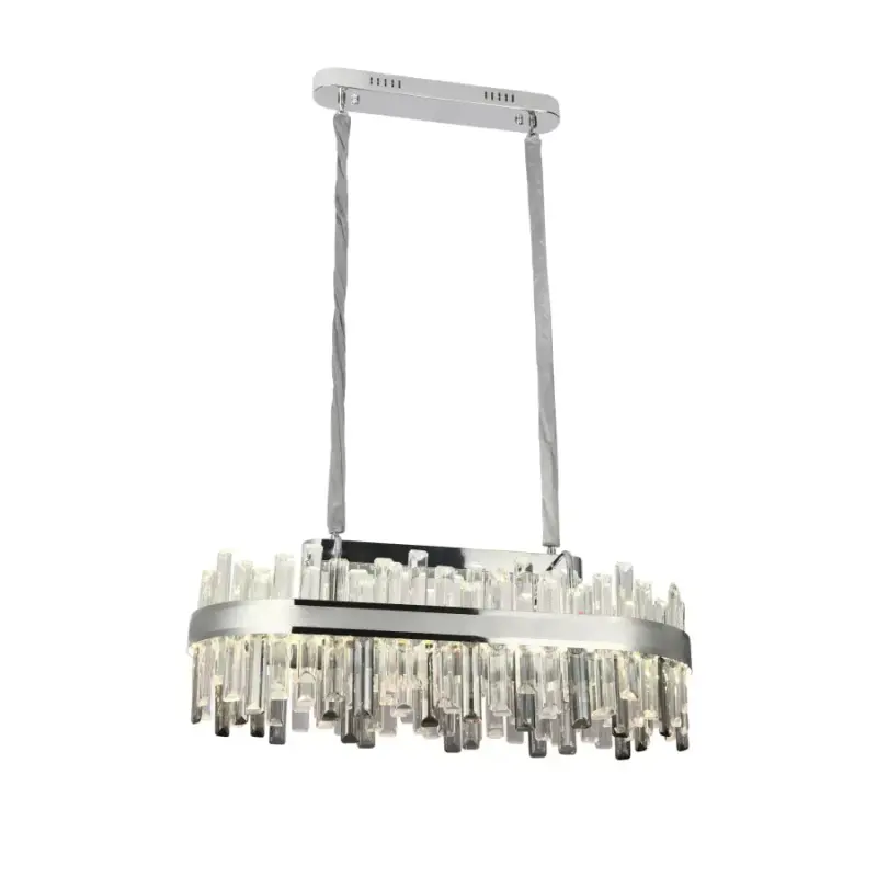 Previzualizare 4: Candelabru LED Cristal cu Telecomanda Morgan 140W Dimabil Argintiu