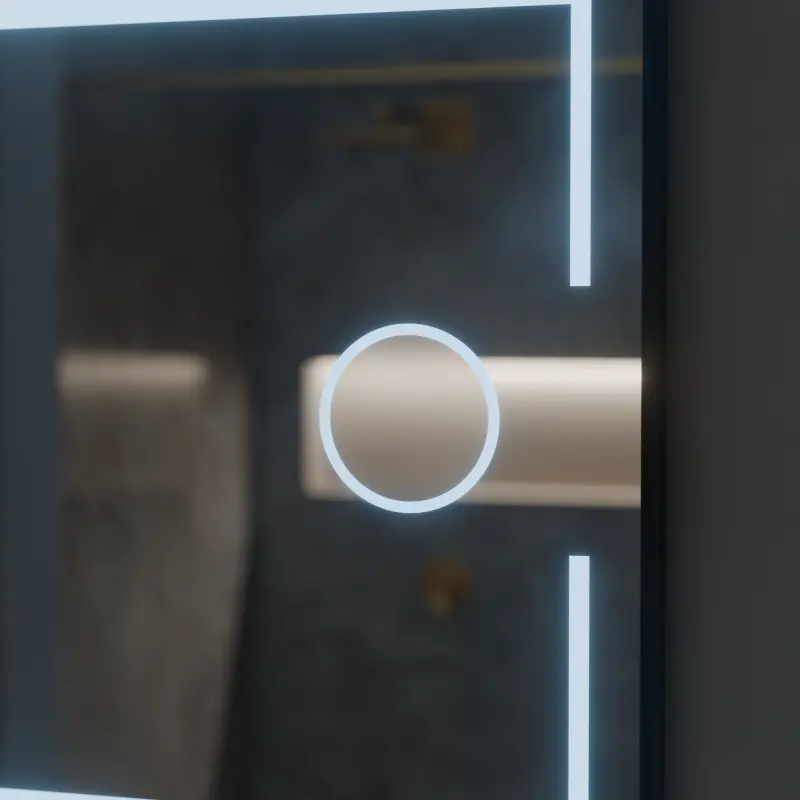 Previzualizare 4: Oglinda LED Rectangulara, 160x80cm, Senzor MotionGlow Marcello, Sistem Dezaburire, Ceas & Termometru, Lupa Cosmetica, Dimabila