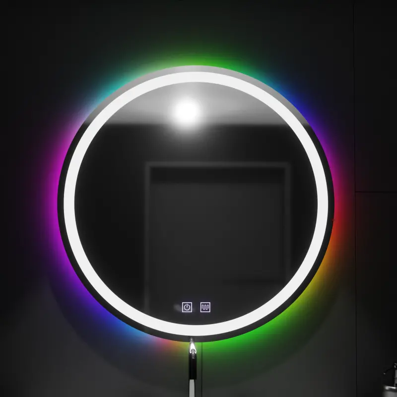 Previzualizare 3: Oglinda LED Rotunda 60cm, Spectrum Touch, RGB, Sistem Dezaburire