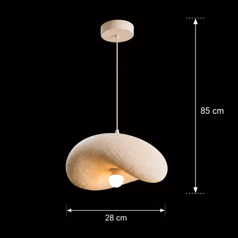 Previzualizare 4: Lustra Moderna FOAMER Petito, 28 cm, Suspendata, 1 X E27, Alb, Metal si Spuma, Inaltime Reglabila