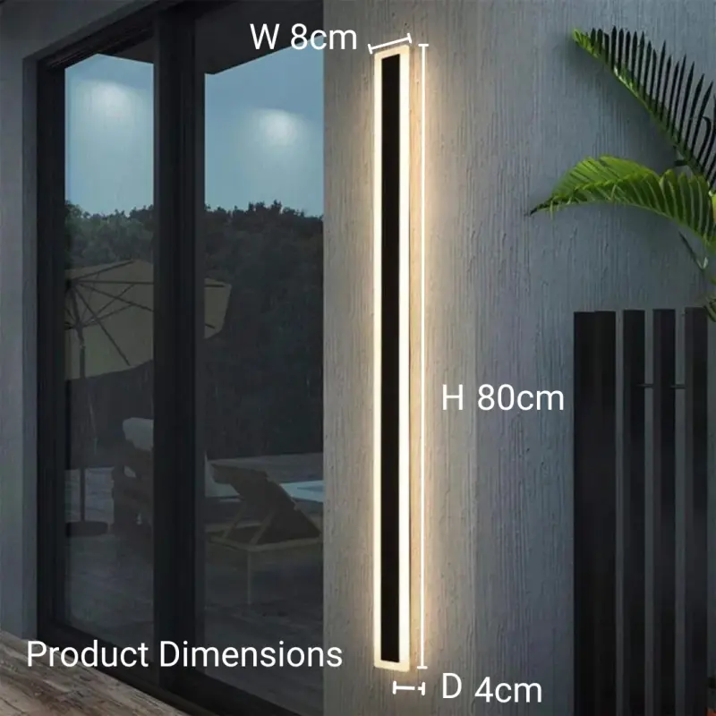 Previzualizare 3: Aplica LED de Exterior Mack, Lungime 80cm, 31W, IP65, Lumina neutra, Metal, Liniar, Negru