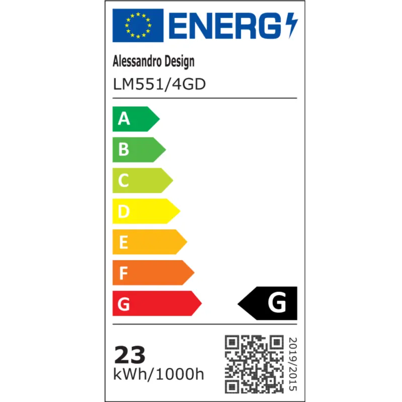 Previzualizare 4: Lustra LED Suspendata LM551/4GD, 23W, Lumina 3000/4000/6000K, Auriu, Inaltime Reglabila