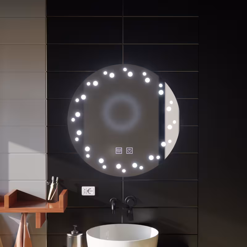 Previzualizare 4: Oglinda LED Touch Ivory, Sistem Dezaburire, Diametru 60cm, Lumina Rece 6000K