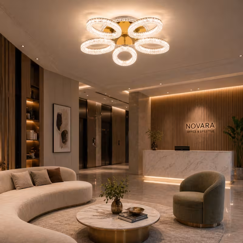 Previzualizare 3: Lustra LED cu telecomanda, 66W, Lumina Rece/Calda/Neutra, Dimabila, Auriu