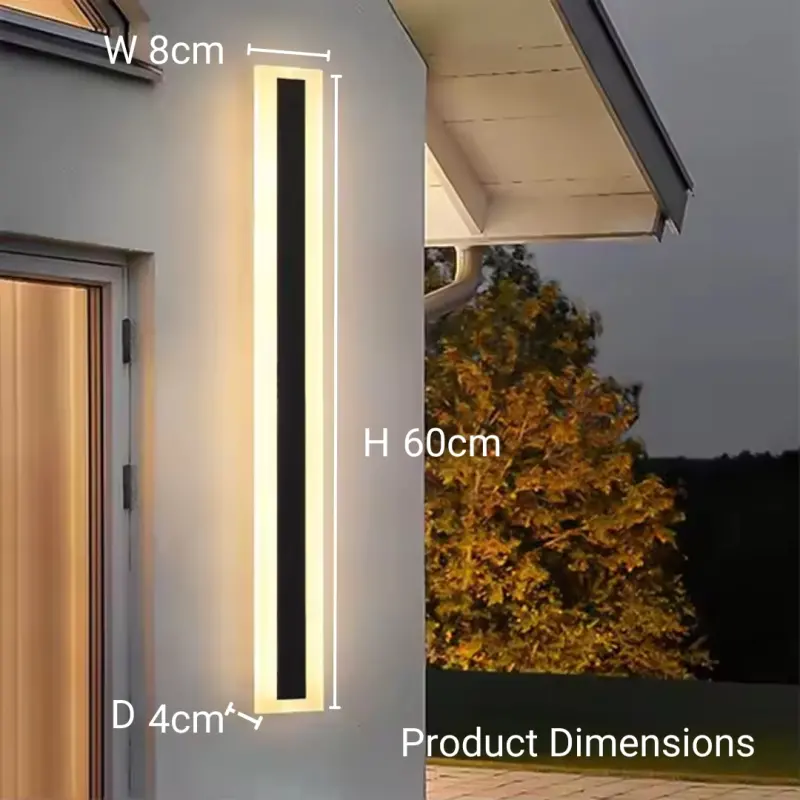Previzualizare 2: Aplica LED de Exterior Mack, Lungime 60cm, 8W, IP65, Metal, Liniar, Negru