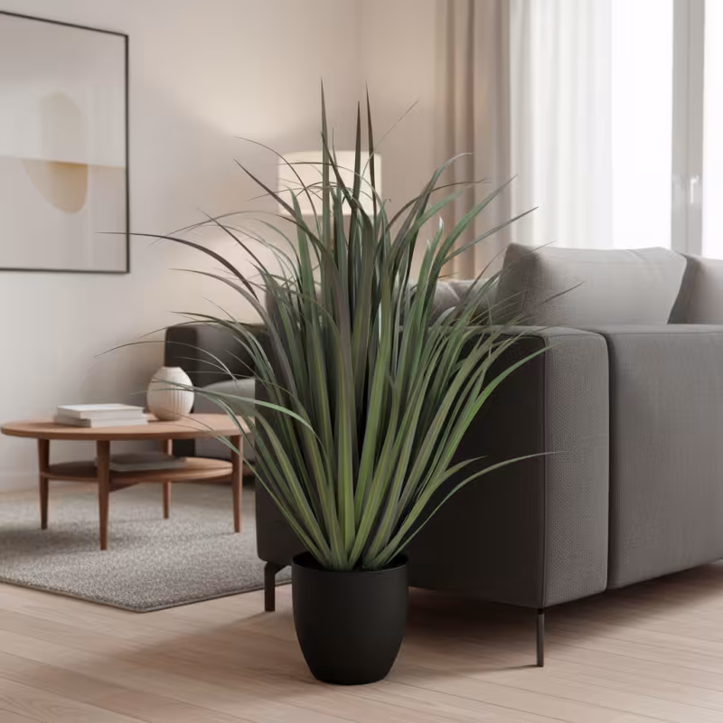 Planta Artificiala Iarba Ornamentala Tip Dracaena, 93 cm, Verde, Fara Ghiveci