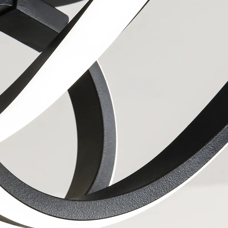 Previzualizare 2: Lustra LED VERTEX Pulse, 13W, Ondulata, Lumina Rece/Calda/Neutra, Negru