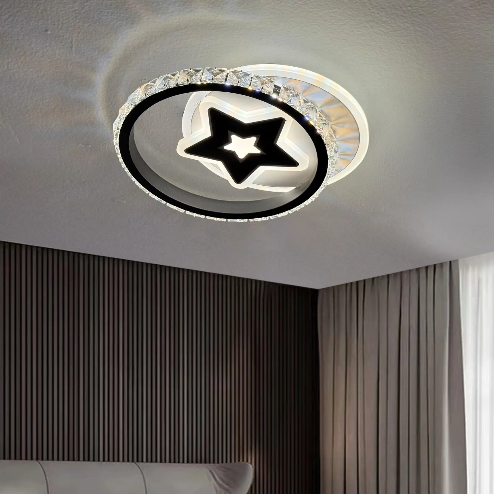 Aplica LED Hadley 24W Alb Negru