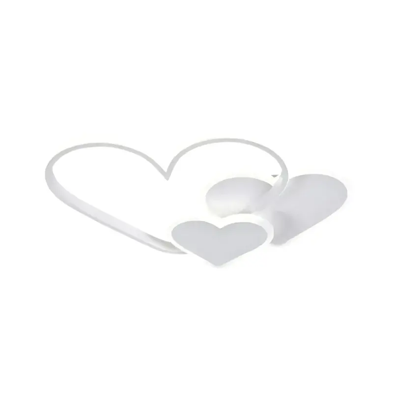 Previzualizare 2: Lustra LED cu telecomanda AMI 48W, 3 Inimi, lumina Rece/Calda/Neutra, Dimabila, Alb