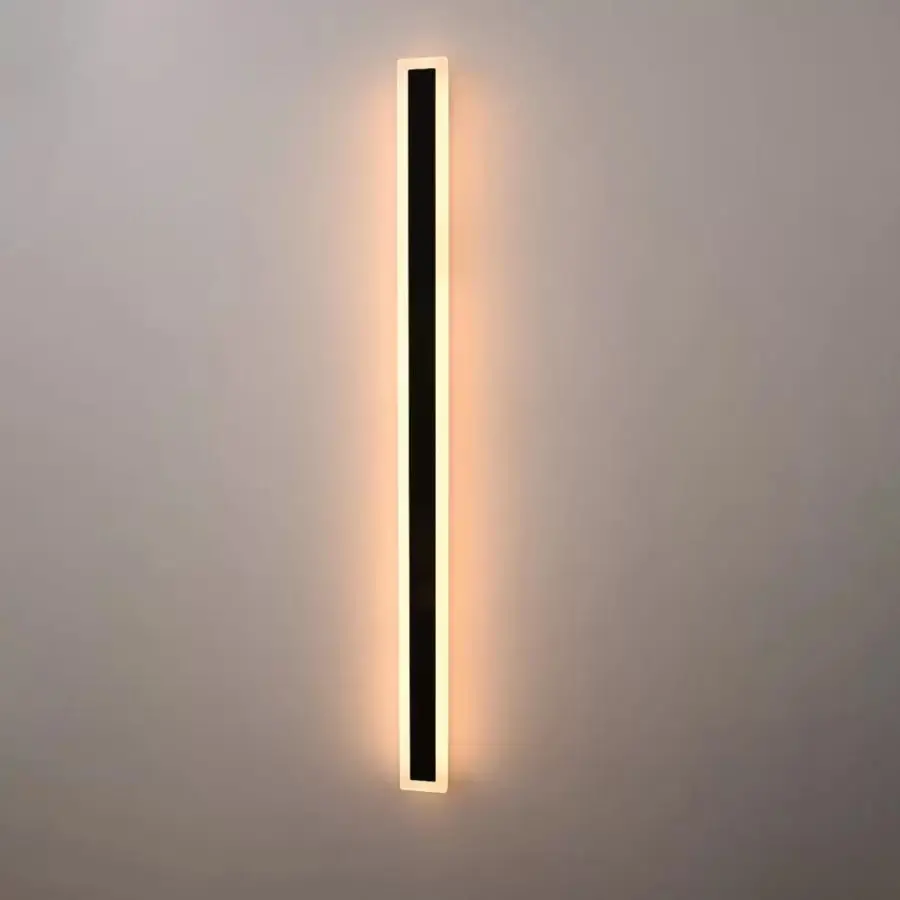 Aplica LED de Exterior Mack, Lungime 120cm, 16W, IP65, Metal, Liniar, Negru