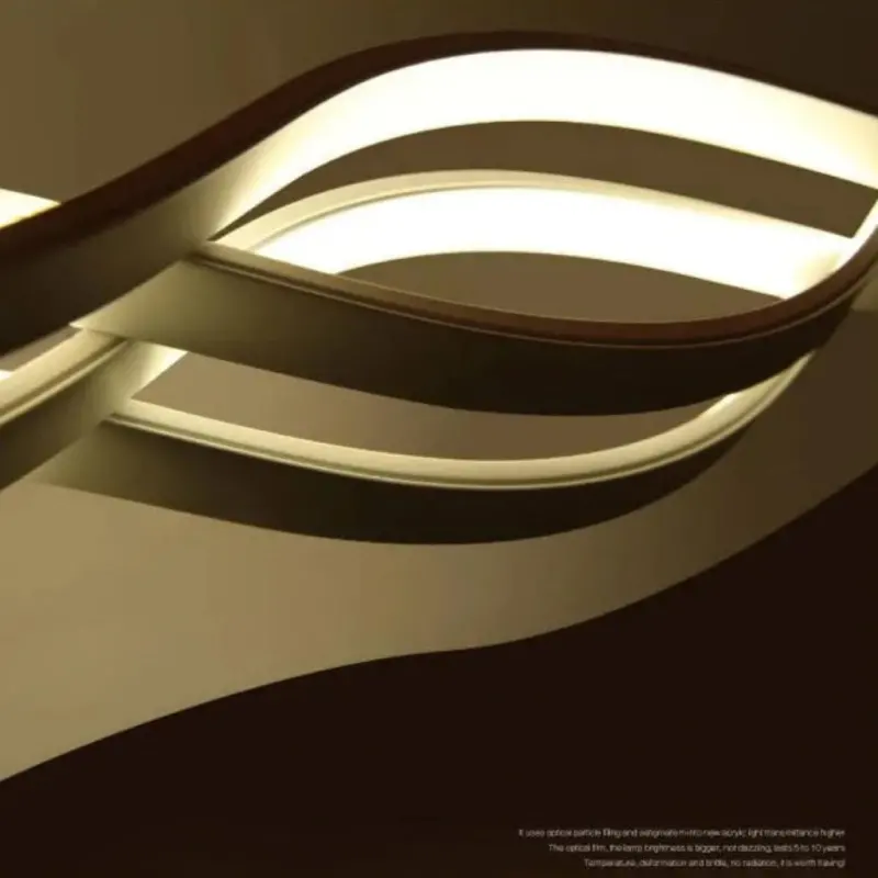 Previzualizare 2: Lustra LED suspendata cu telecomanda WAVE 89W, Liniara, lumina Rece/Calda/Neutra, Dimabila, Alb, Inaltime Reglabila