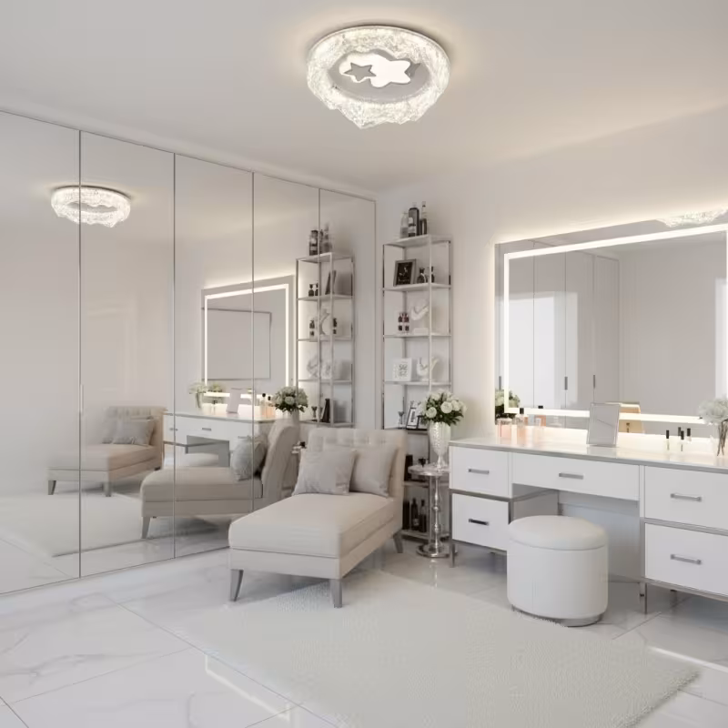 Previzualizare 2: Lustra LED Petito, 21W, Diametru 18cm, Lumina Calda/Neutra/Rece, Alb, Metal si Acril