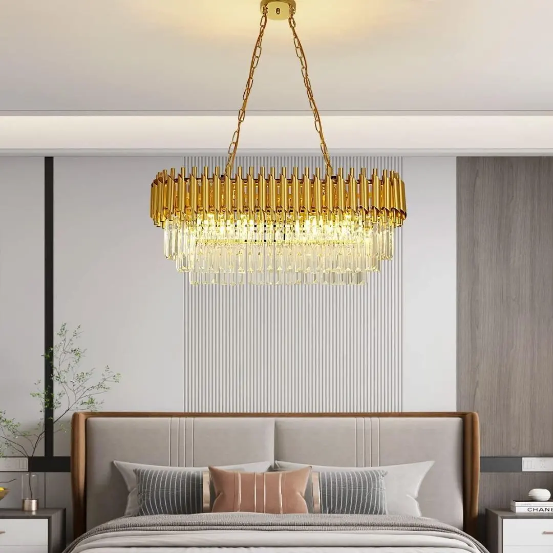 Candelabru Cristal VERSAILLES Regalis 10xE14, Diametru 80cm, Auriu, Inaltime Reglabila