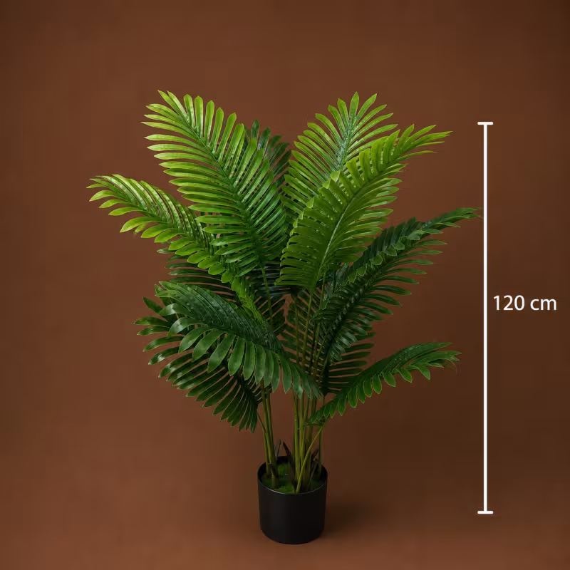 Previzualizare 4: Planta Artificiala Tip Palmier Areca, 12 frunze, 120 cm, Verde
