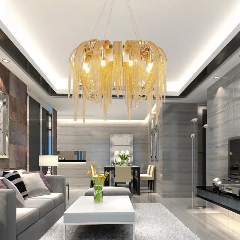 Previzualizare 2: Candelabru MD9020/400GD 4xE14, Diametru 40cm, Auriu, Metal