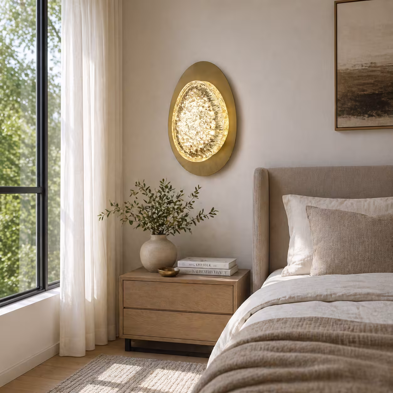 Aplica LED Decorativa GEM Lumina Rece/Neutra/Calda Auriu