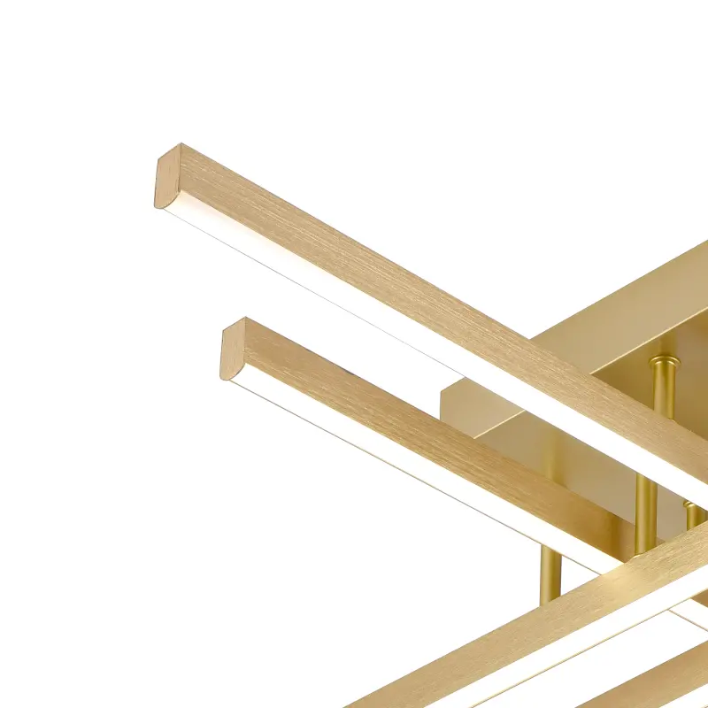 Previzualizare 2: Lustra LED cu Telecomanda LINEX, 53W, Lumina 3000K/4000K/6000K, Dimabila, Auriu