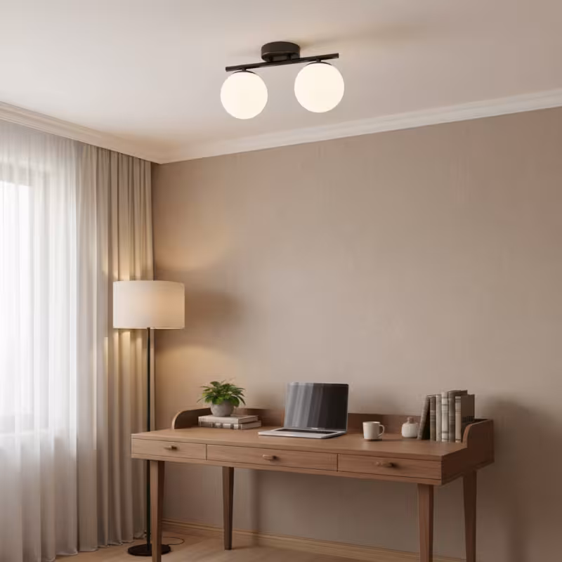 Previzualizare 3: Lustra LED si cristal ORI, 30cm, 2xG9, Globuri, Negru