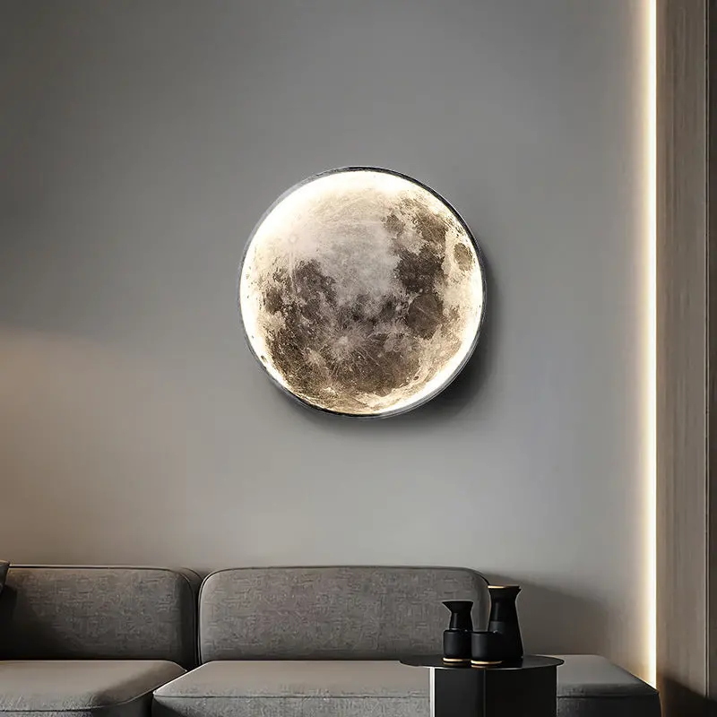Lustra LED Decorativa Luna 54W Diametru 80CM Lumina Calda Neutra Rece 3000/4000/6000K