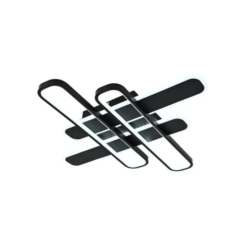 Previzualizare 3: Lustra LED cu telecomanda AFINA 120W, 4 Elemente, lumina Rece/Calda/Neutra, Dimabila, Negru