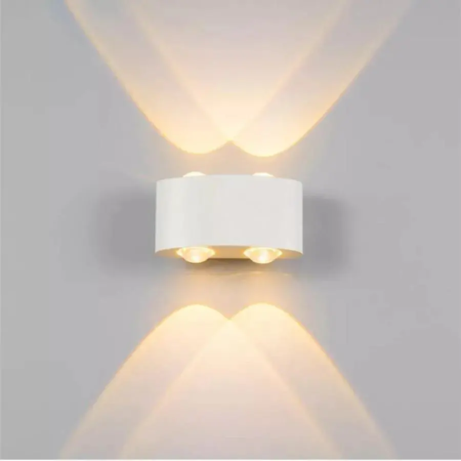 Fantas Aplica LED de Exterior si Interior, 4 Surse x 1W, IP65, Metalic, Alb, 3000K