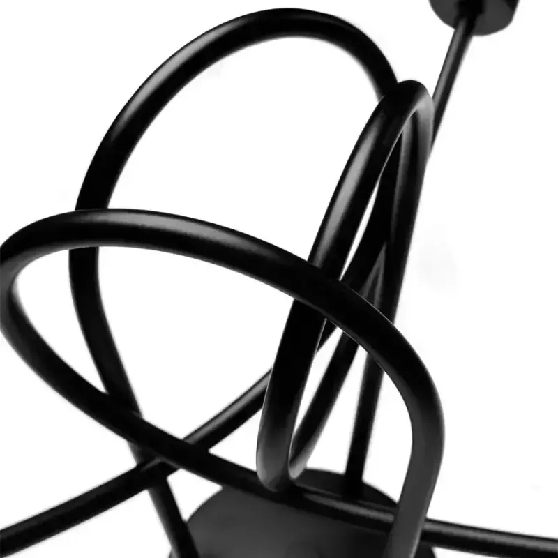 Previzualizare 4: Lustra Shion 3xE27, Negru, Metal, Diametru 50cm