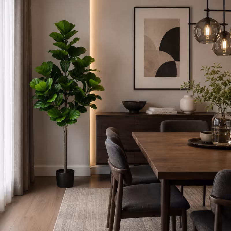 Previzualizare 2: Planta Artificiala Copac Tip Ficus, 180 cm, Verde, cu Ghiveci