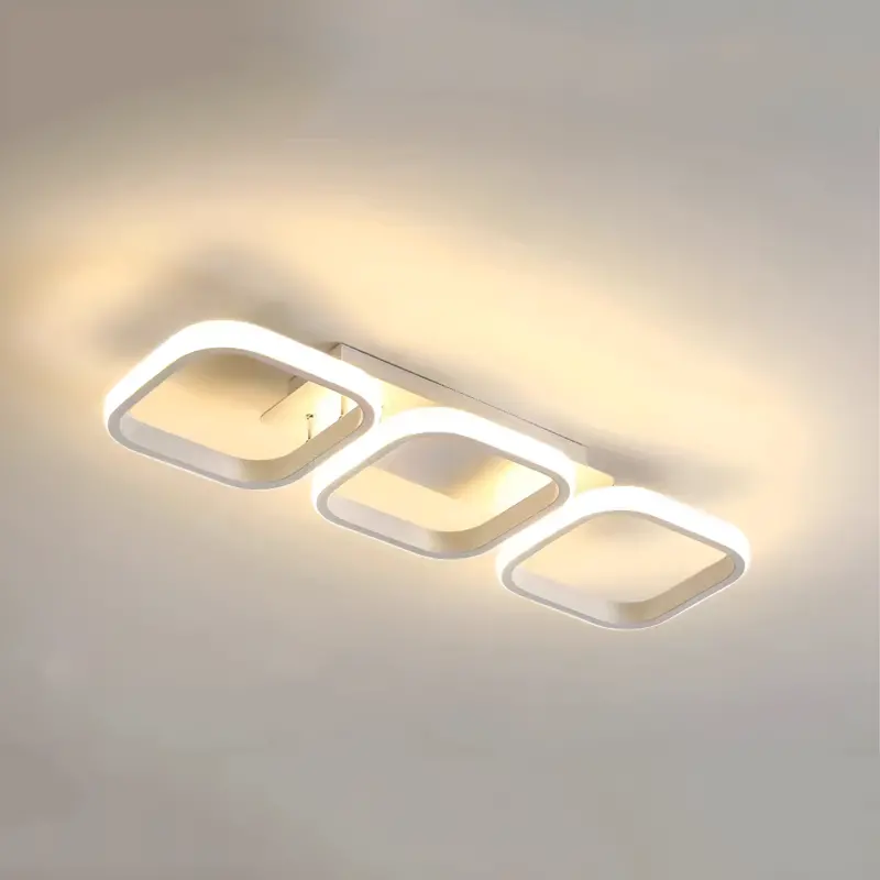 Previzualizare 2: Lustra LED VERTEX 34W, 3 Patrate, Liniara, lumina Rece/Calda/Neutra, Alb