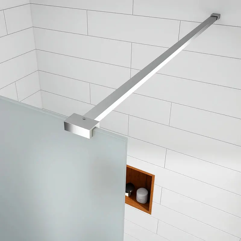 Previzualizare 3: Paravan dus Walk-In 90x195 cm, sticla securizata 8 mm, satin, profil metalic rezistent