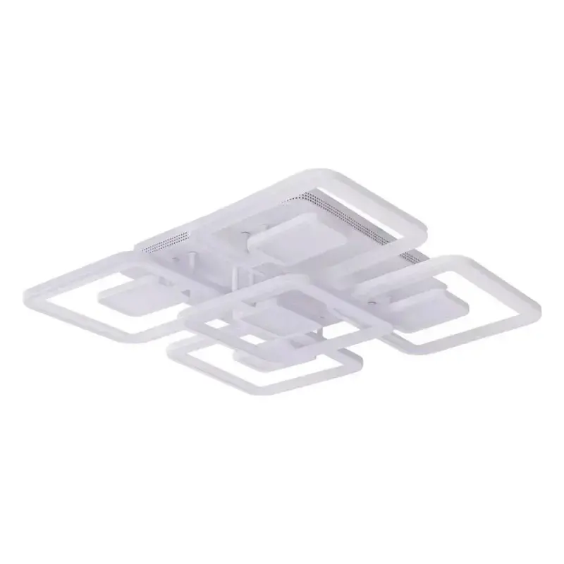 Previzualizare 4: Lustra LED cu telecomanda FELIX 119W, 5 Patrate, lumina Rece/Calda/Neutra, Dimabila, Alb