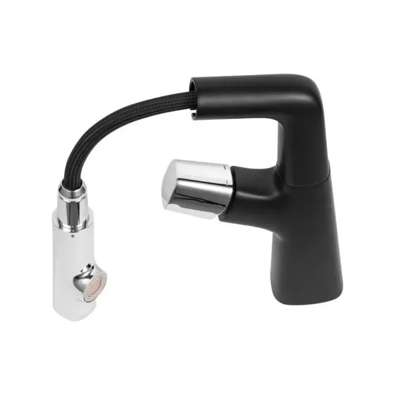 Previzualizare 3: Baterie Lavoar cu Dus Extractibil, Alama Sanitara, Crom si Negru, MP016H/C