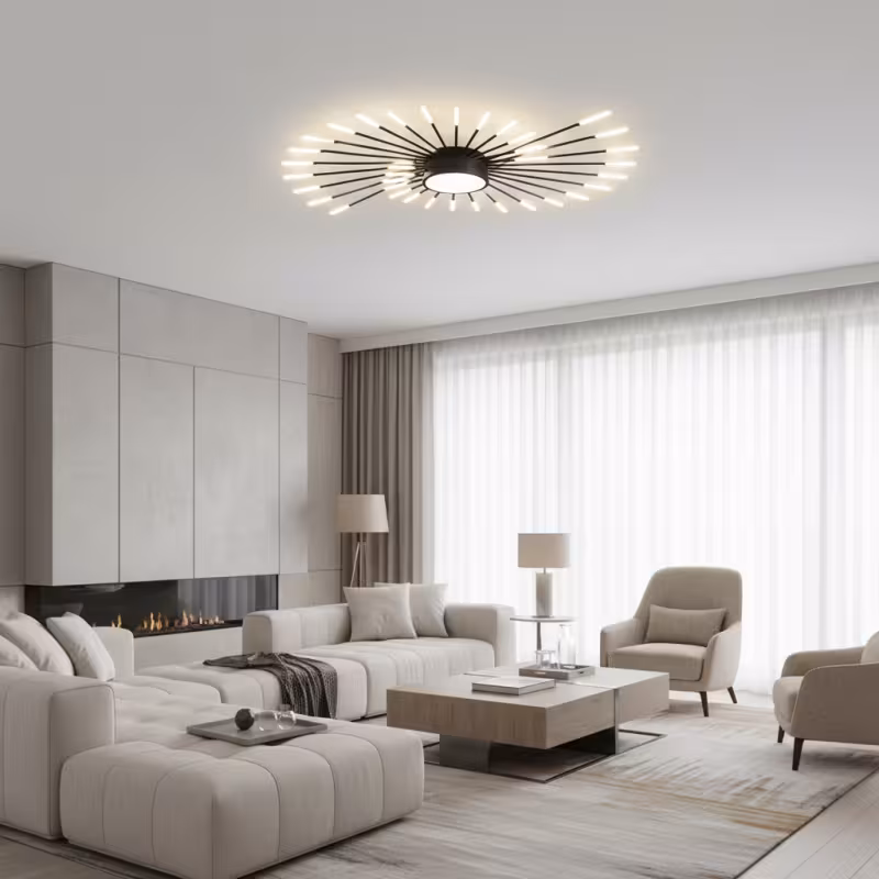 Lustra LED KALESA Grande, Lumina Neutra 4000K, 28W, Alb, Metal si Acril