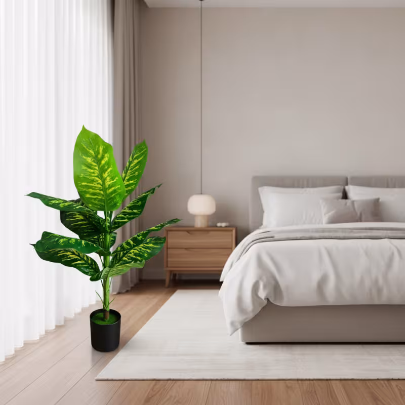 Previzualizare 3: Planta Artificiala Tip Dieffenbachia, 100 cm, Verde