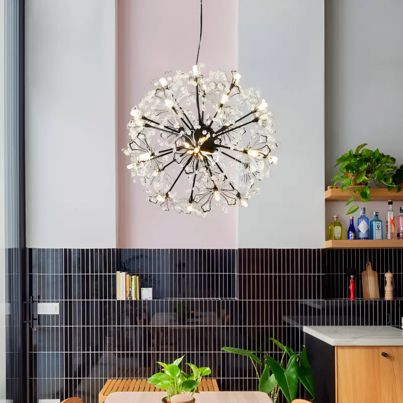 Candelabru Cristal PETERHOF Eleganza, Ø50cm, 18x G4, Diametru 49cm, Negru