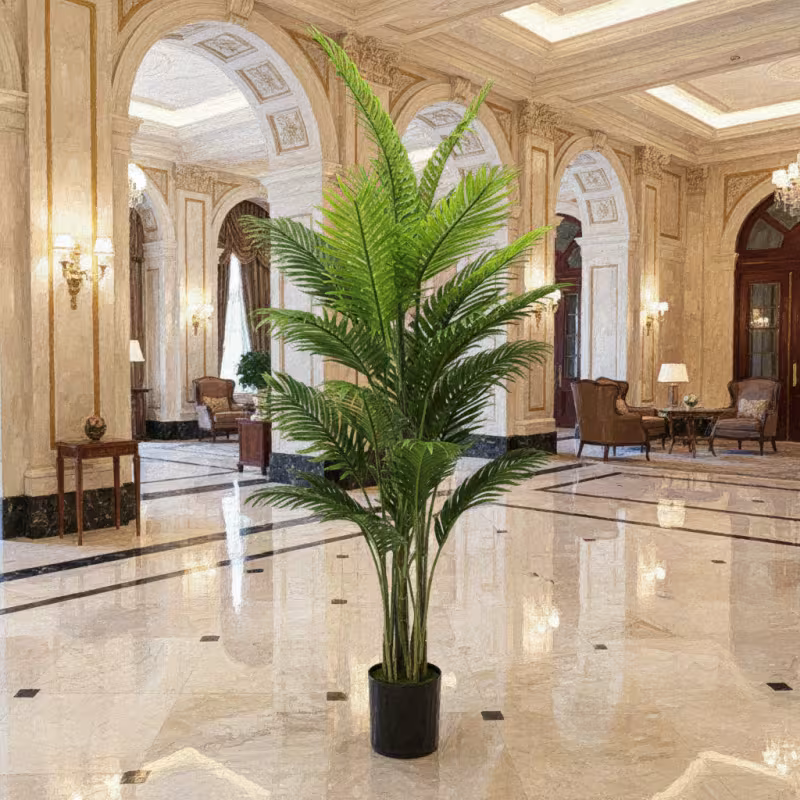 Previzualizare 3: Planta Artificiala Tip Palmier Areca, 25 frunze, 190 cm, Verde
