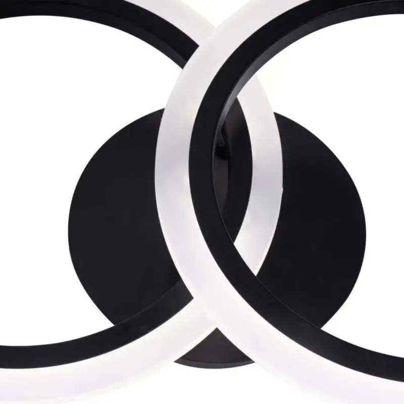 Previzualizare 2: Lustra LED cu telecomanda BETTY 27W, 2 Cercuri, lumina Rece/Calda/Neutra, Dimabila, Negru