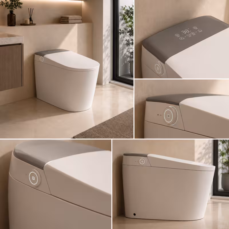 Previzualizare 2: Toaleta YUKON, Versiunea Premium, Cu Design Modern, Alb