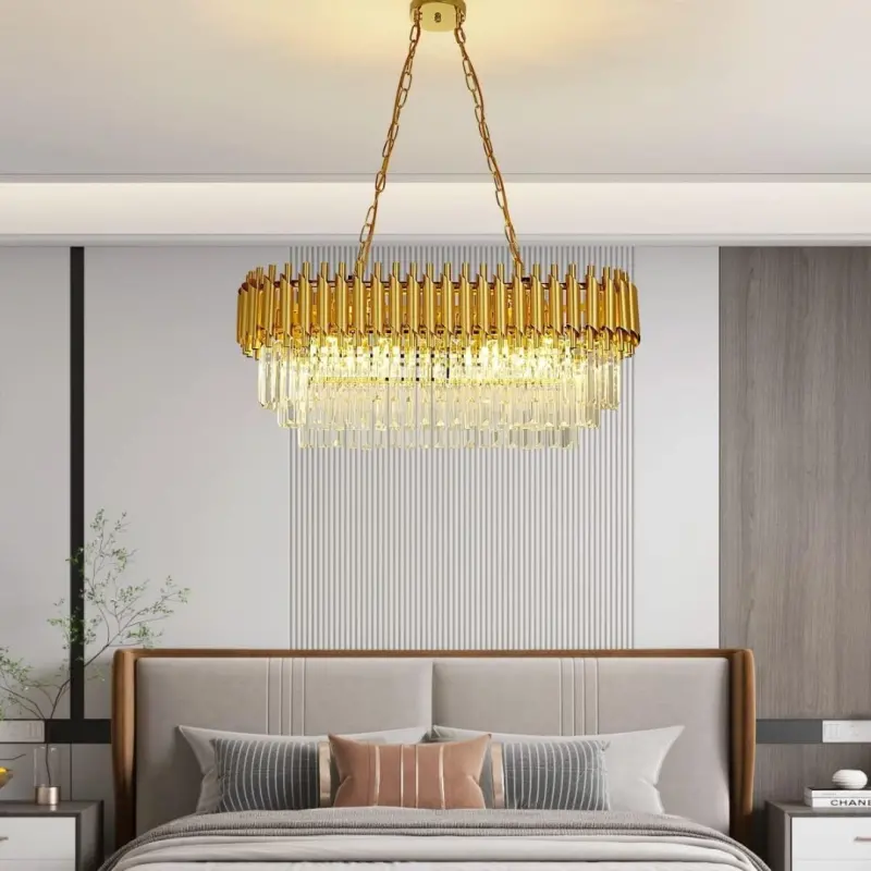 Candelabru Cristal VERSAILLES Regalis 10xE14, Diametru 80cm, Auriu, Inaltime Reglabila