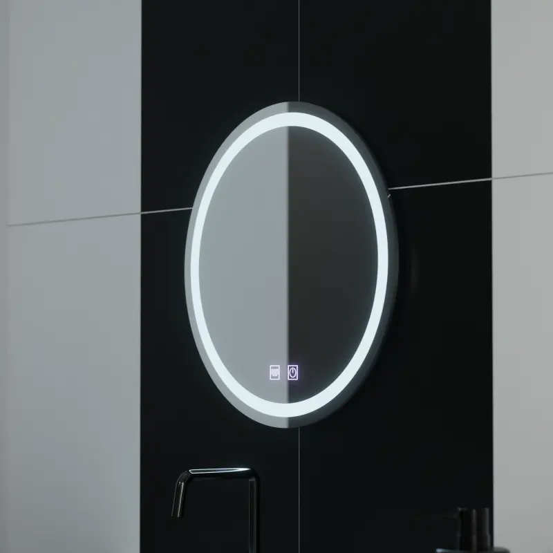 Oglinda LED Rotunda 50cm Lucea Touch Sistem Dezaburire