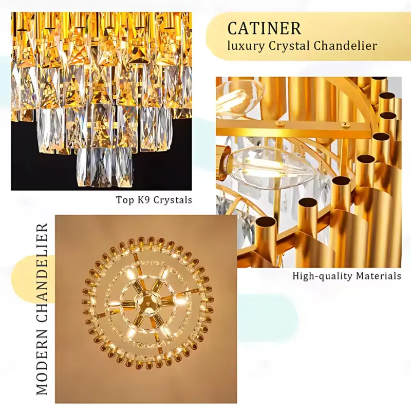 Previzualizare 4: Candelabru Cristal VERSAILLES Magno 8x E14, Diametru 60cm, Auriu, Inaltime Reglabila