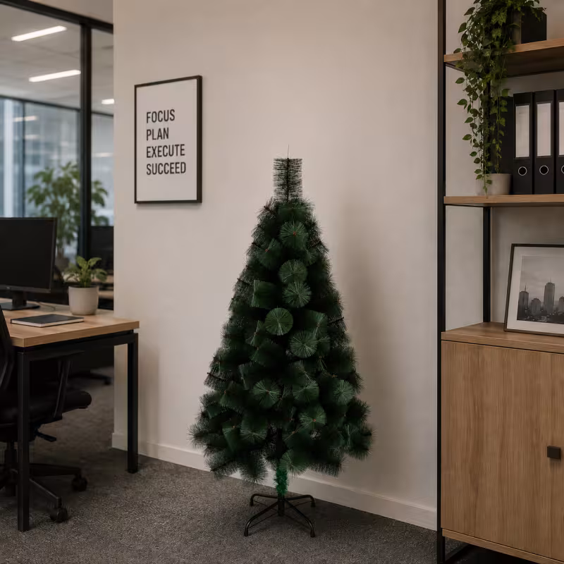 Previzualizare 2: Brad Artificial MANIITSOQ, 150 cm, 130 varfuri, Suport Metalic, Verde