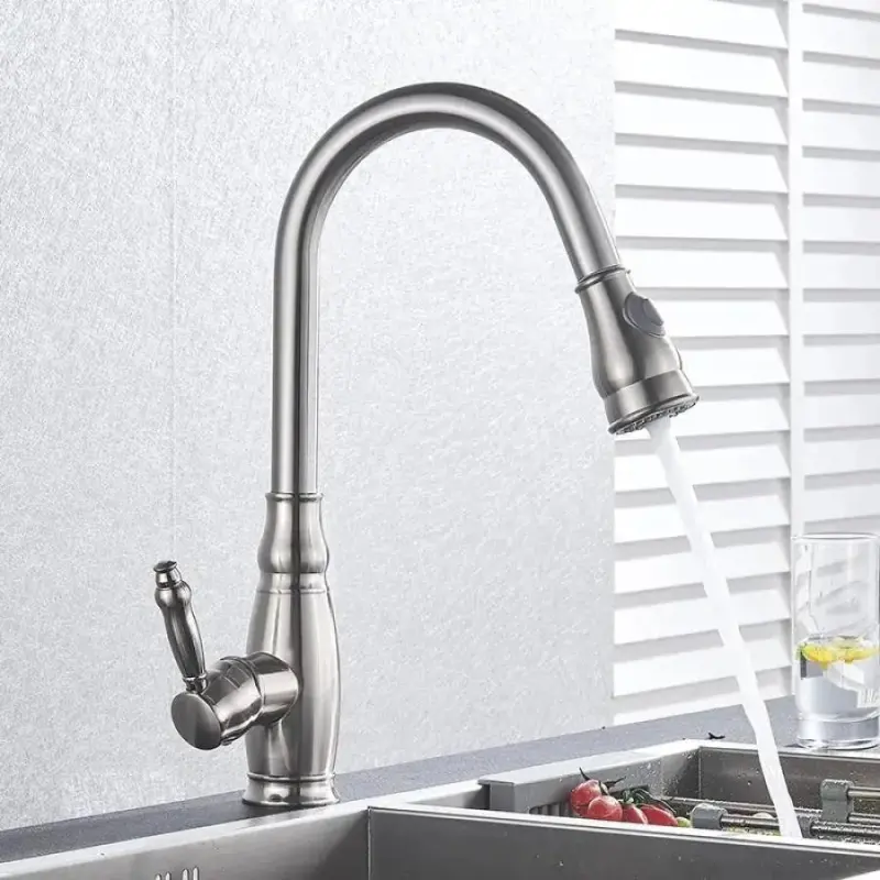 Previzualizare 4: Baterie Bucatarie cu Dus Extractibil, Inox SUS304, Satinat, YSQ/105