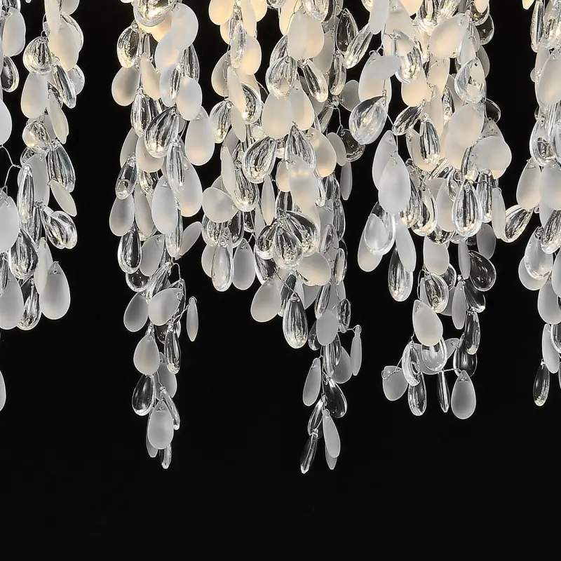 Previzualizare 3: Candelabru Cristal WILLOW, 5x E14, Diametru 50cm, Crom