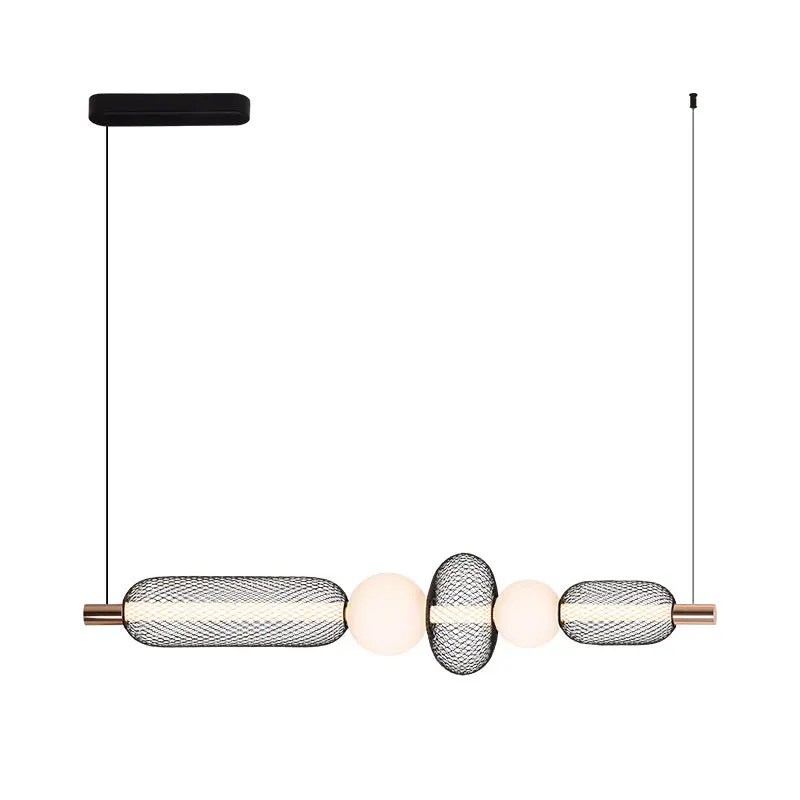 Previzualizare 2: Lustra LED Suspendata LM551/5BK, 27W, Lumina 3000/4000/6000K, Negru, Inaltime Reglabila