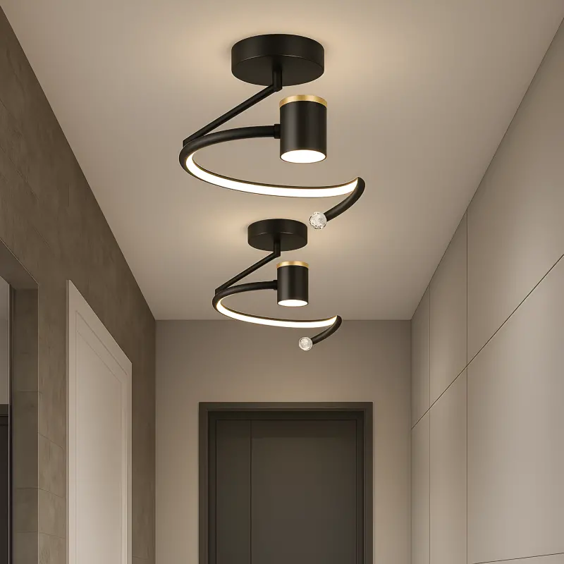 Previzualizare 3: Lustra LED, 34W, Diametru 24cm, lumina Rece/Calda/Neutra, Negru