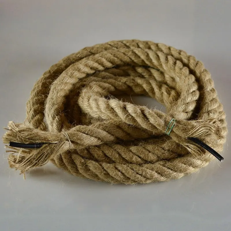 Previzualizare 2: Lustra Vintage LV121/10BK, 10xE27, Rustic, Sfoara si Metal, 2x100cm, Suport Negru