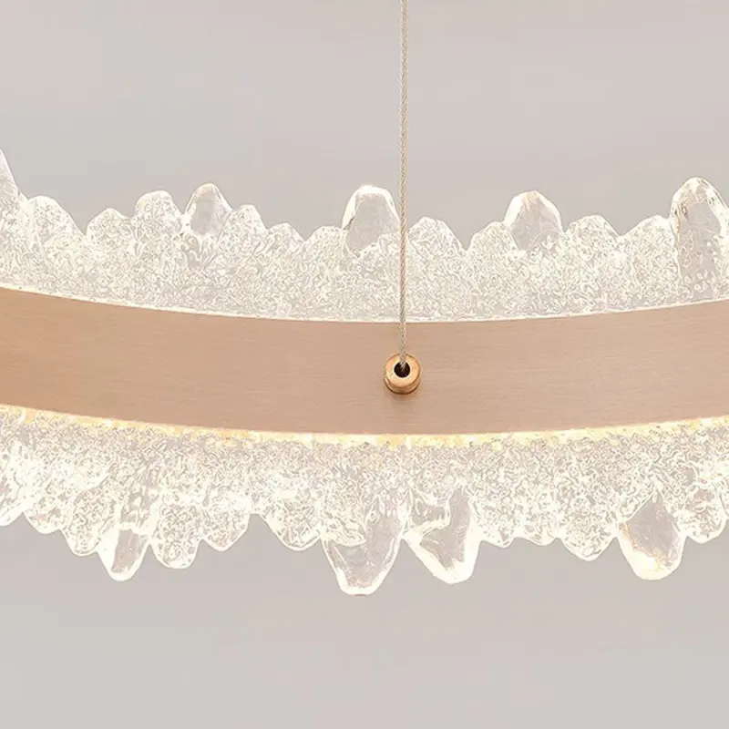 Previzualizare 4: Lustra LED suspendata cu Telecomanda NIVALIS Duo 127W, Cercuri 60x80cm, lumina Rece/Calda/Neutra, Dimabila,Inaltime Reglabila, Auriu