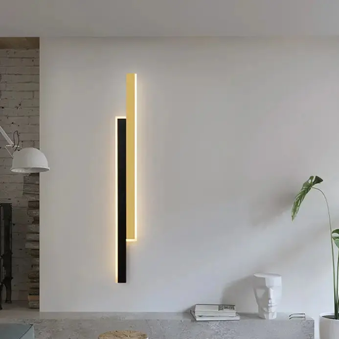 Previzualizare 2: Lustra LED LINIUS 29W, 2 Elemente, Liniara, Lumina Calda/Neutra/Rece, Auriu Negru