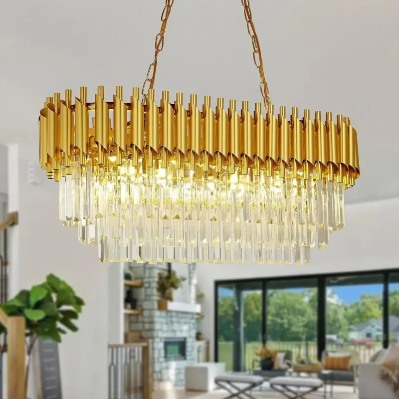 Previzualizare 2: Candelabru Cristal VERSAILLES Regalis 10xE14, Diametru 80cm, Auriu, Inaltime Reglabila